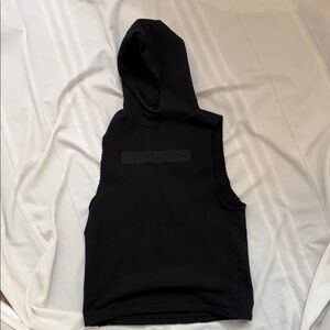 Gymshark Black Logo Hoodie , Cut-Off Sleeveless design. Men’s medium.